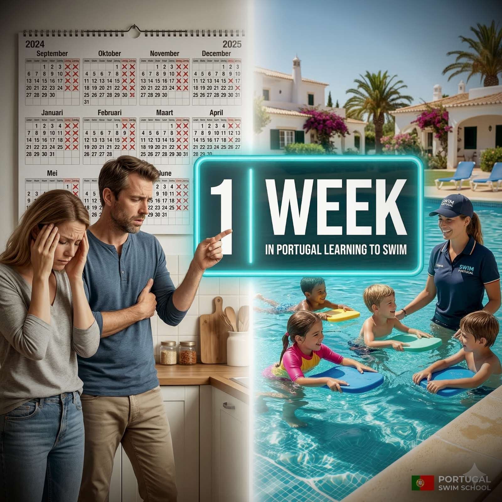 Una semana en Portugal aprendiendo a nadar